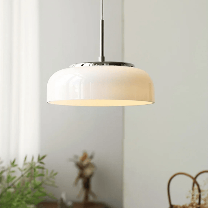 Lampa wisząca Bauhaus chrom biały