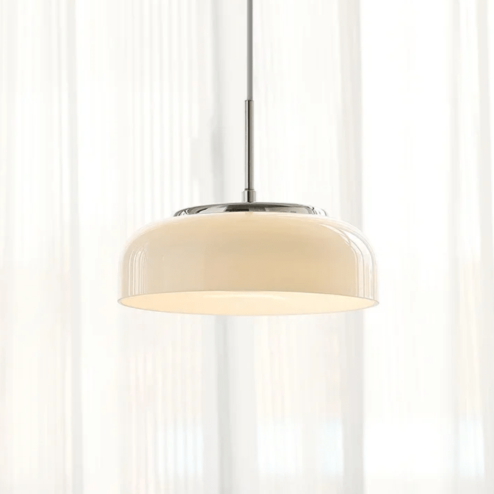Lampa wisząca Bauhaus chrom biały