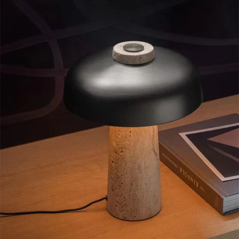 Lampa Stołowa Travertyn Naturalny