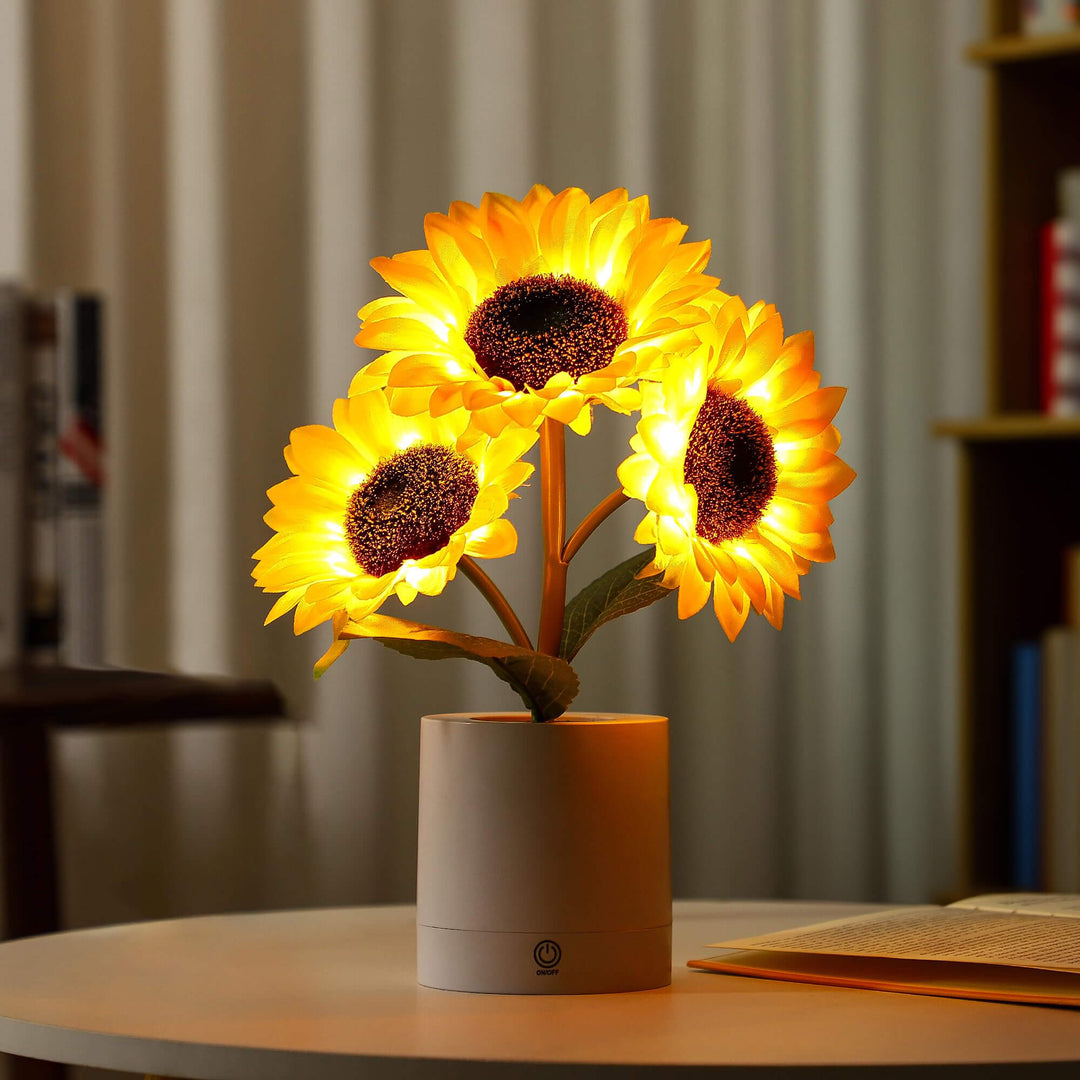 Lśniąca lampa słonecznika