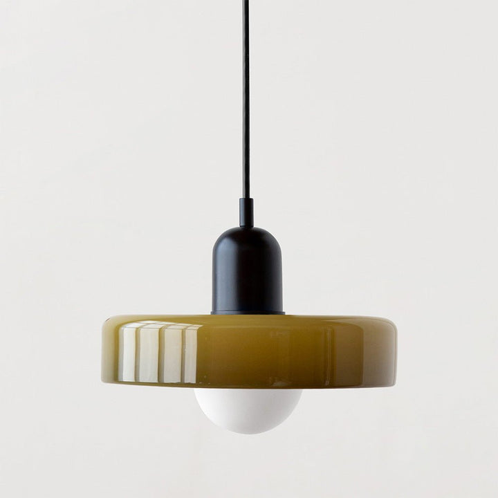 Lampa wisząca Bauhaus z kolorowego szkła