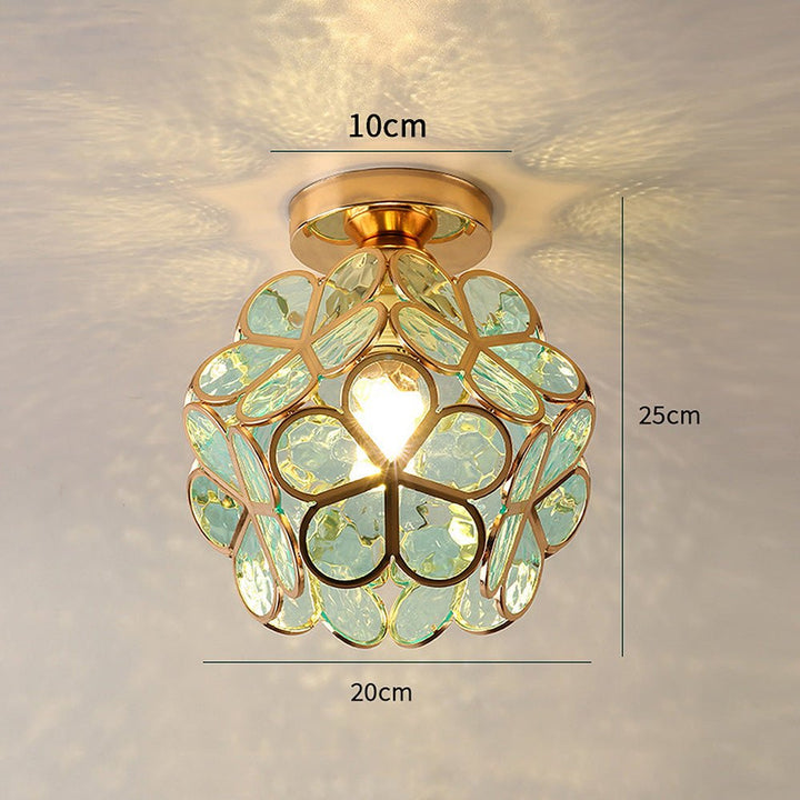 Lampa sufitowa w stylu kwiatowym