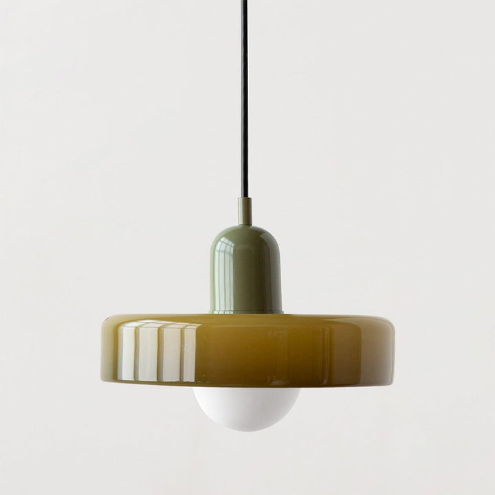 Lampa wisząca Bauhaus z kolorowego szkła