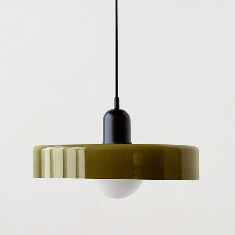 Lampa wisząca Bauhaus z kolorowego szkła