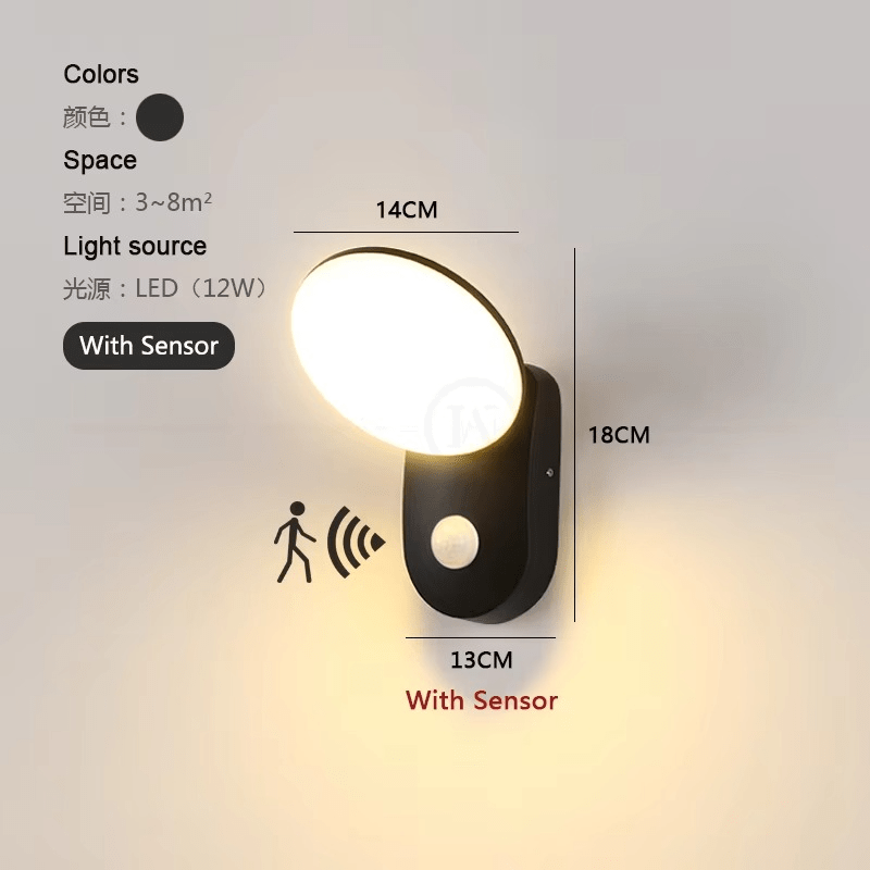 Lampa ścienna LED z czujnikiem ruchu