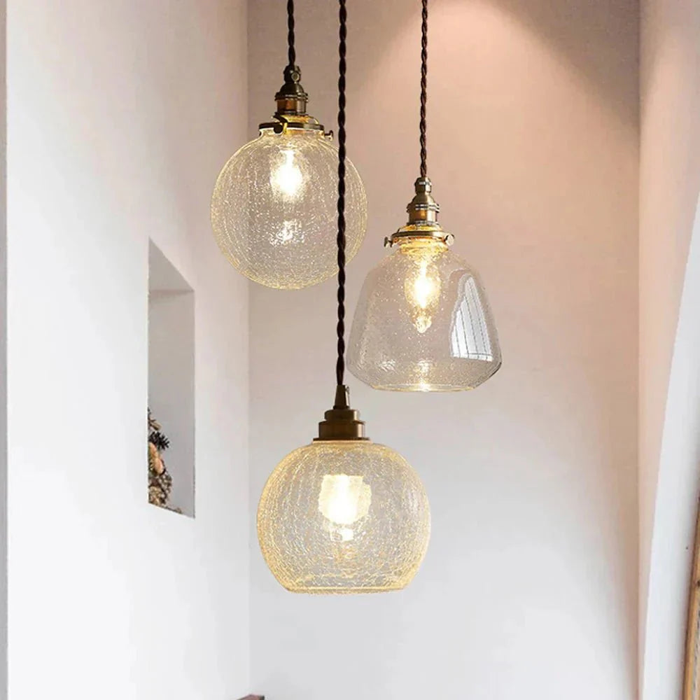 Kryształowa szklana lampa wisząca