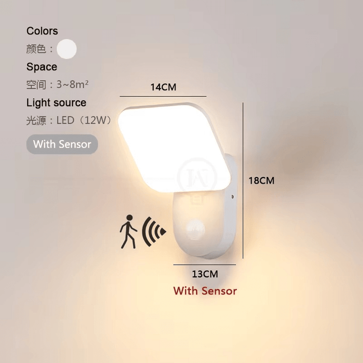 Lampa ścienna LED z czujnikiem ruchu