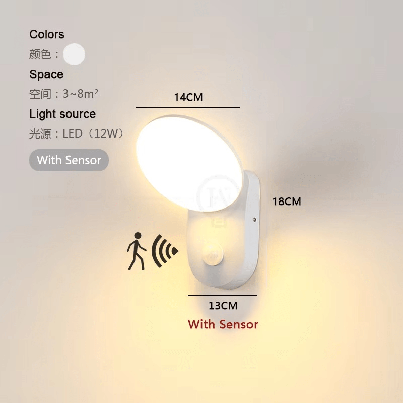 Lampa ścienna LED z czujnikiem ruchu
