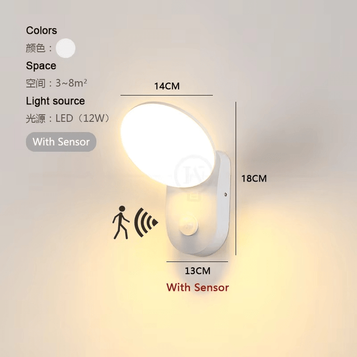 Lampa ścienna LED z czujnikiem ruchu