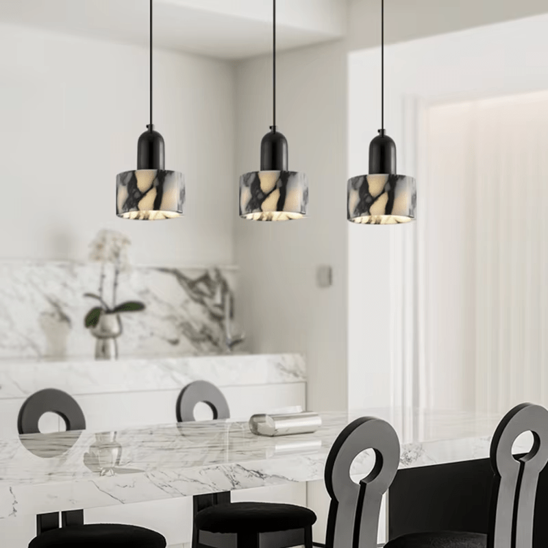 Lampa wisząca czarny marmur