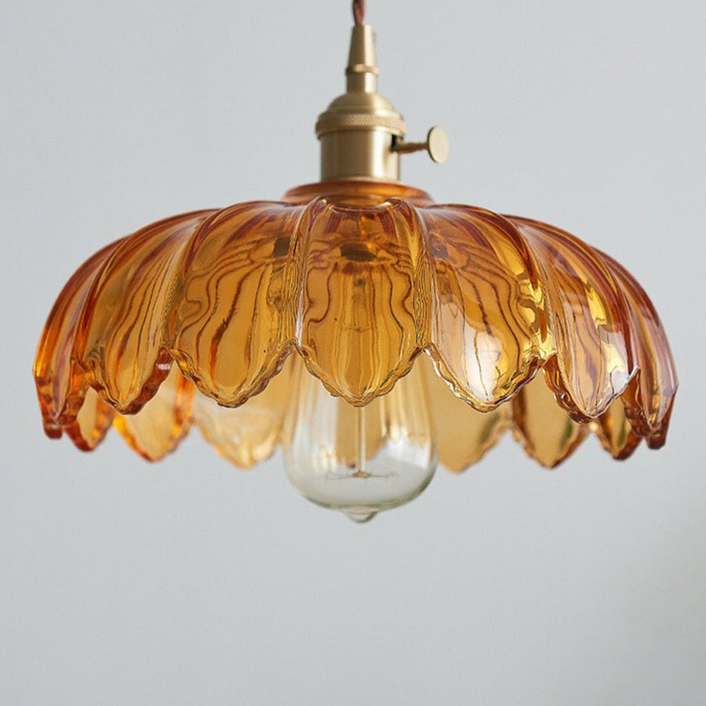 Vintage szklana lampa wisząca