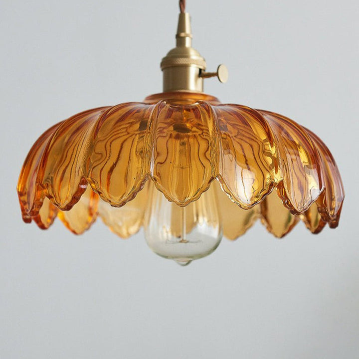 Vintage szklana lampa wisząca