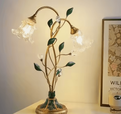 Nowa Francuska Kwiatowa Lampa Stołowa
