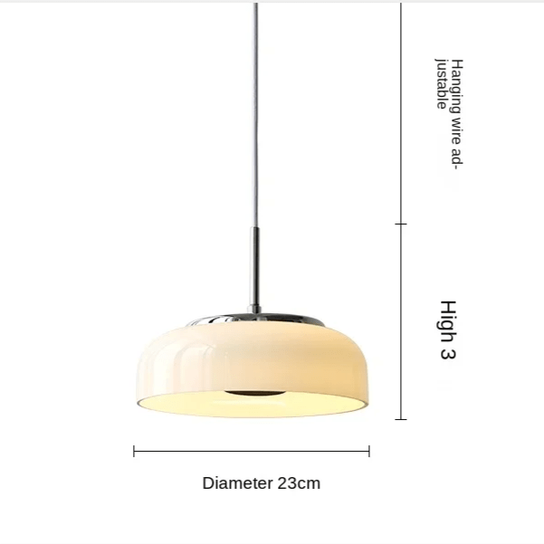 Lampa wisząca Bauhaus chrom biały