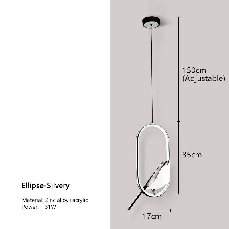Lampa Wisząca LED Ekstrawagancka „Magpie” – Nowoczesny Design z Motywem Ptaka