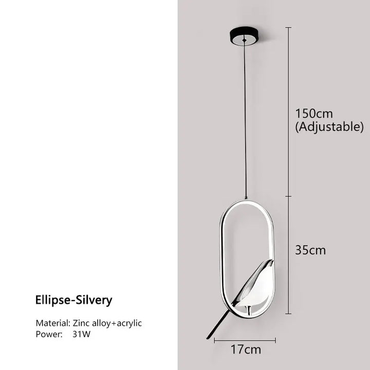 Lampa Wisząca LED Ekstrawagancka „Magpie” – Nowoczesny Design z Motywem Ptaka