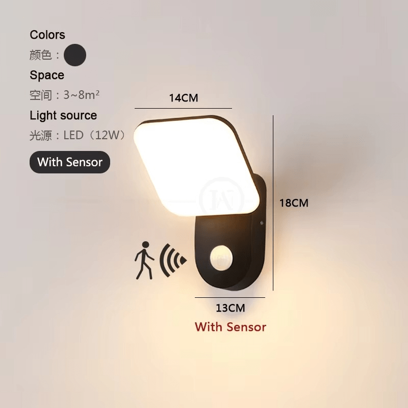 Lampa ścienna LED z czujnikiem ruchu
