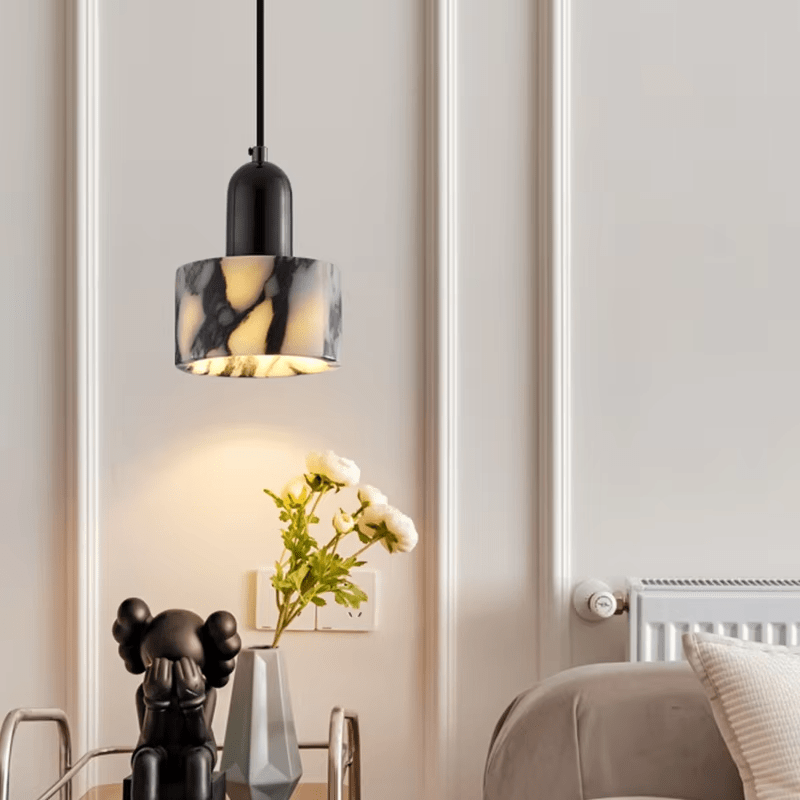 Lampa wisząca czarny marmur