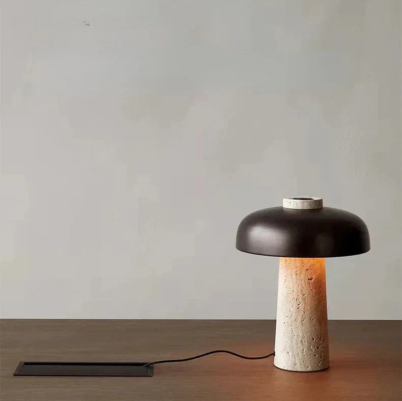 Lampa Stołowa Travertyn Naturalny