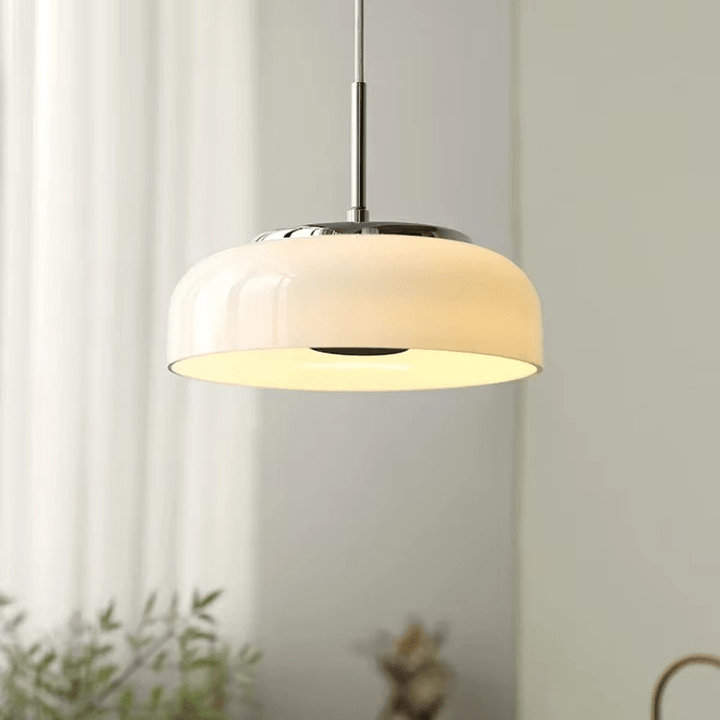 Lampa wisząca Bauhaus chrom biały