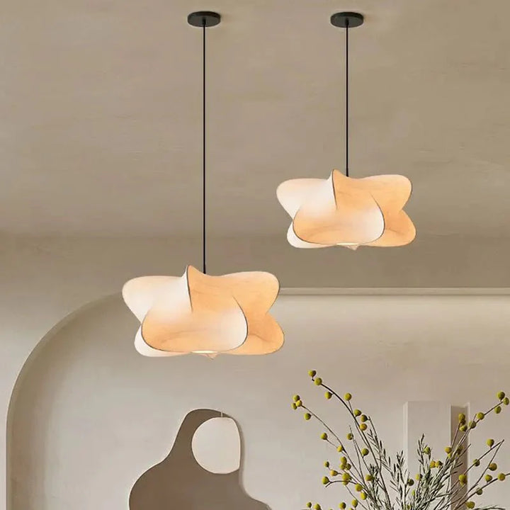 Lampa wisząca Wabi Sabi z jedwabiu Japonia