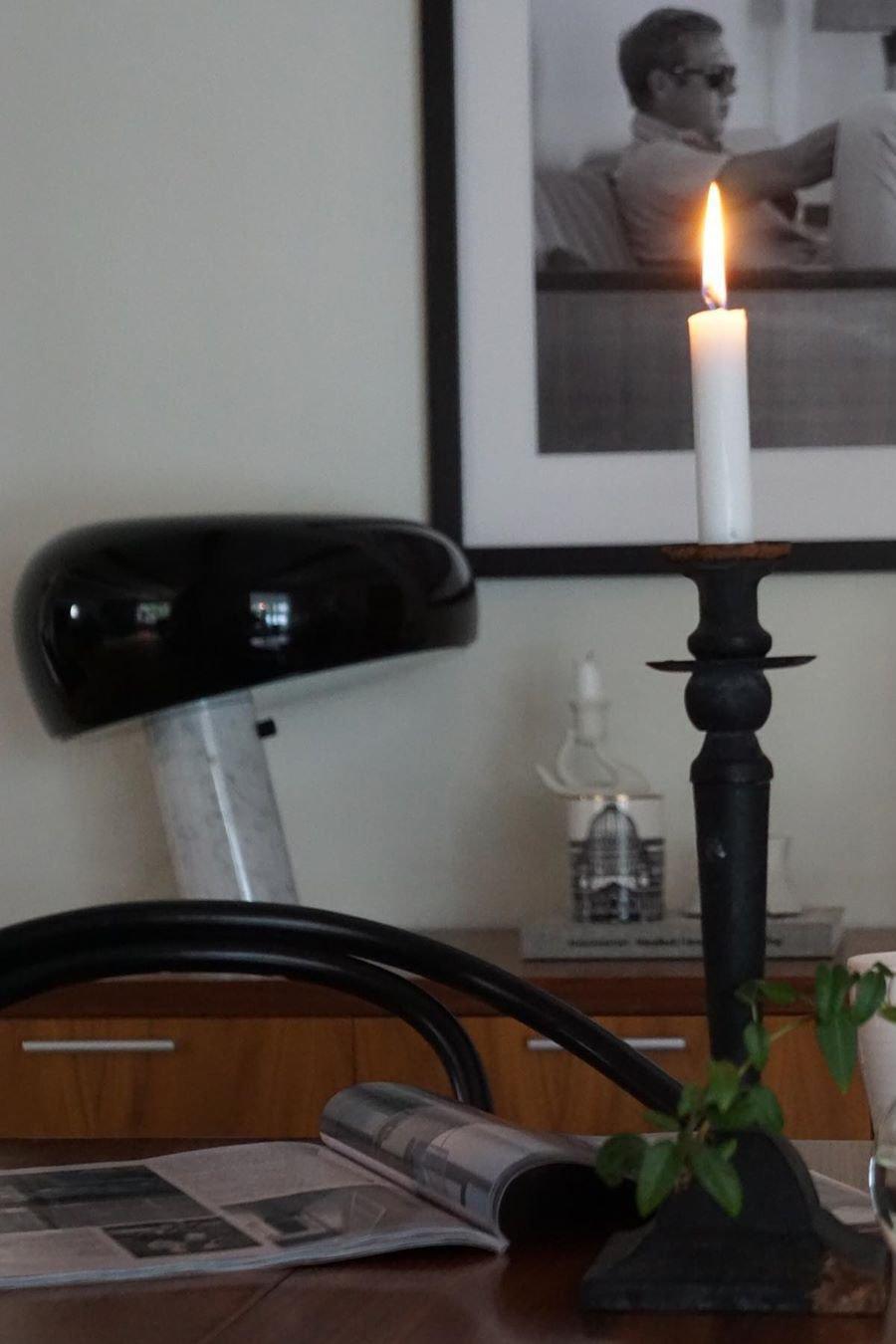 Marmurowa lampa dekoracyjna stołowa