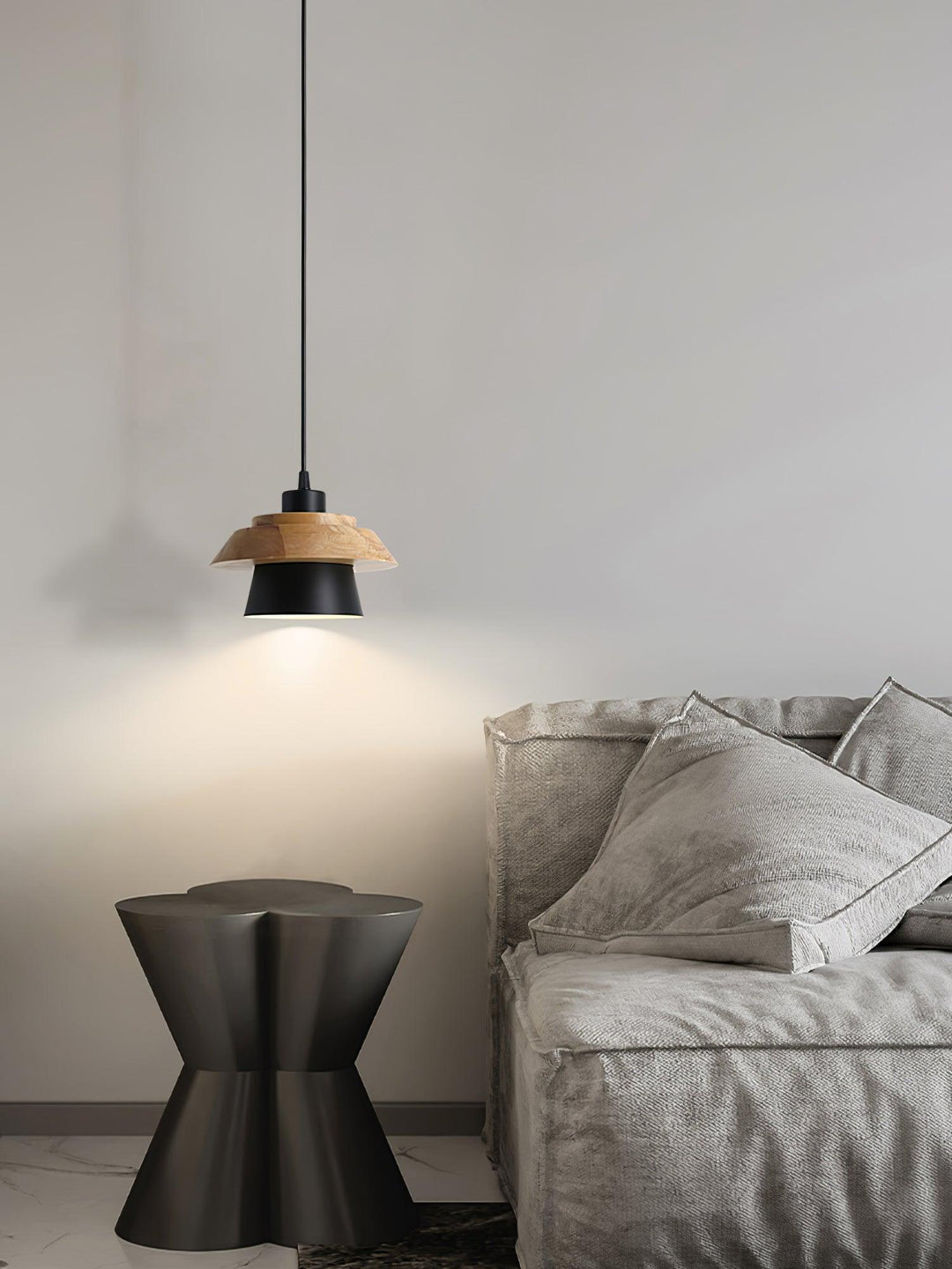 Lampa Wisząca Stenowa Drewniana