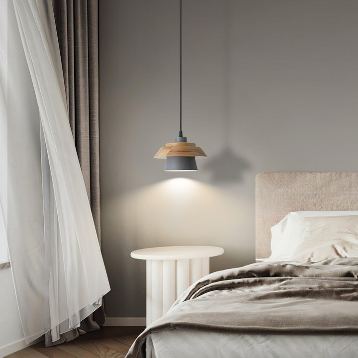 Lampa Wisząca Stenowa Drewniana