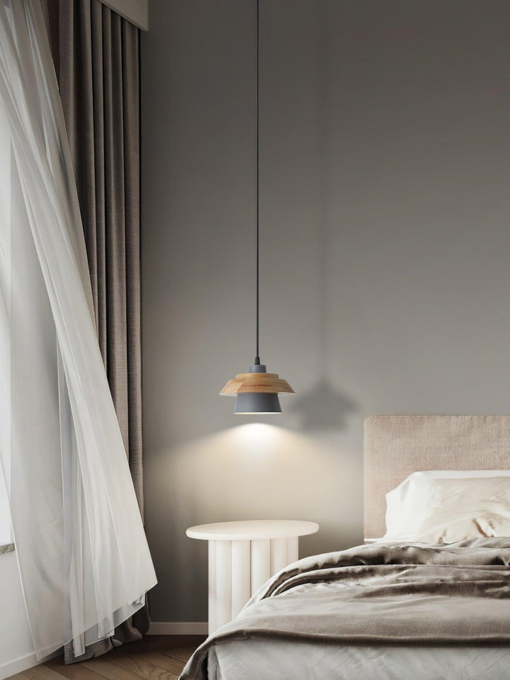 Lampa Wisząca Stenowa Drewniana
