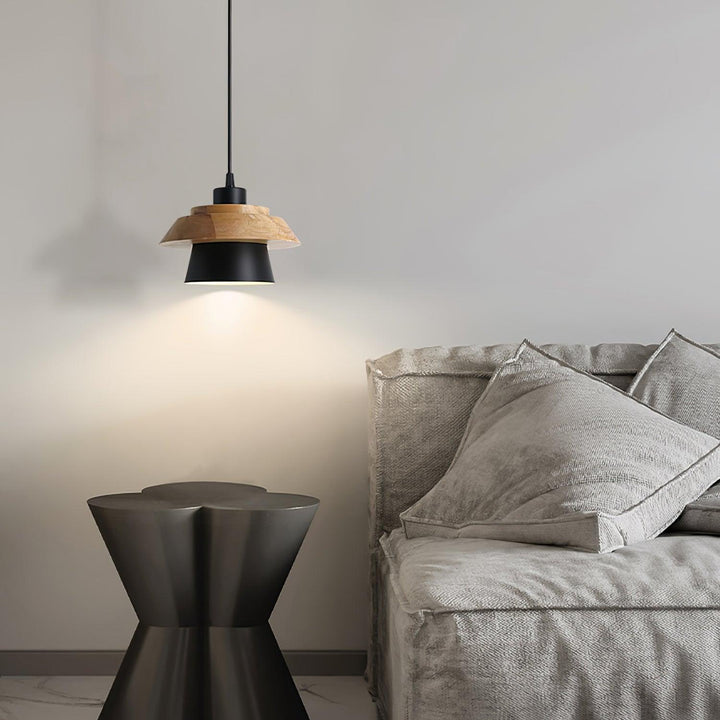 Lampa Wisząca Stenowa Drewniana