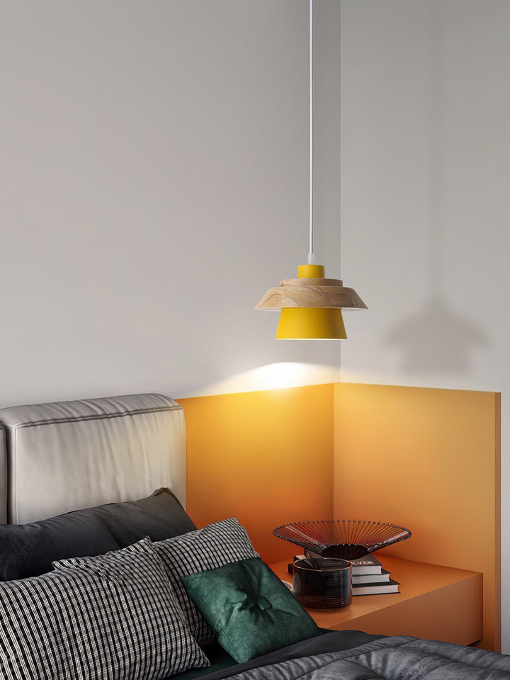 Lampa Wisząca Stenowa Drewniana