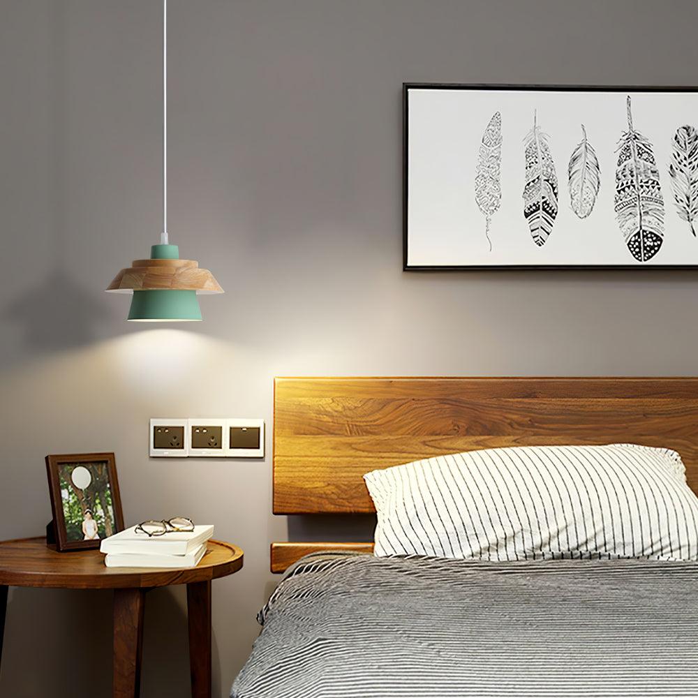 Lampa Wisząca Stenowa Drewniana