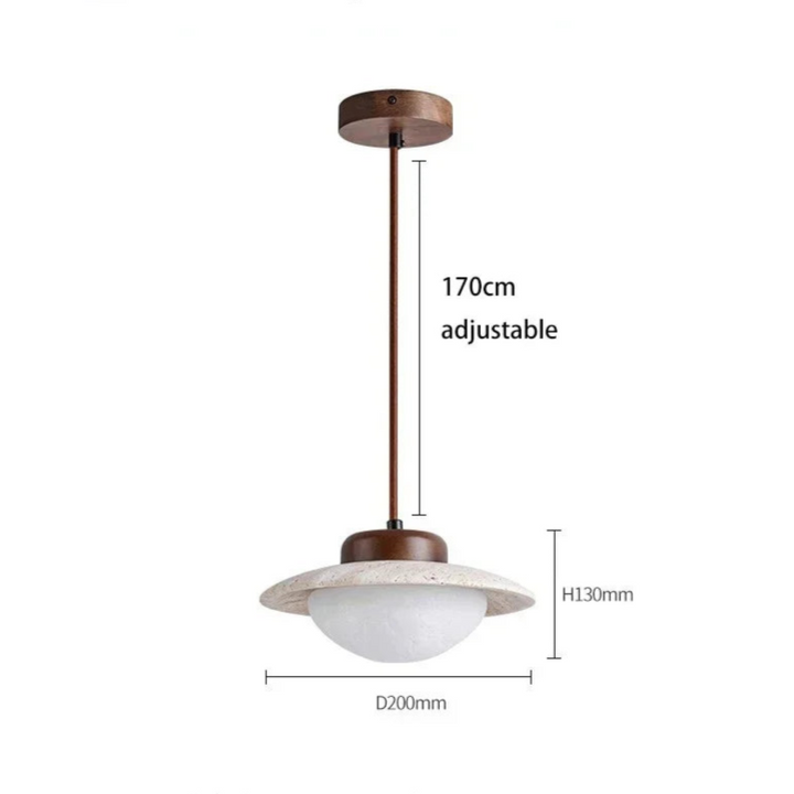 Lampa wisząca Wandmoer z kamienia