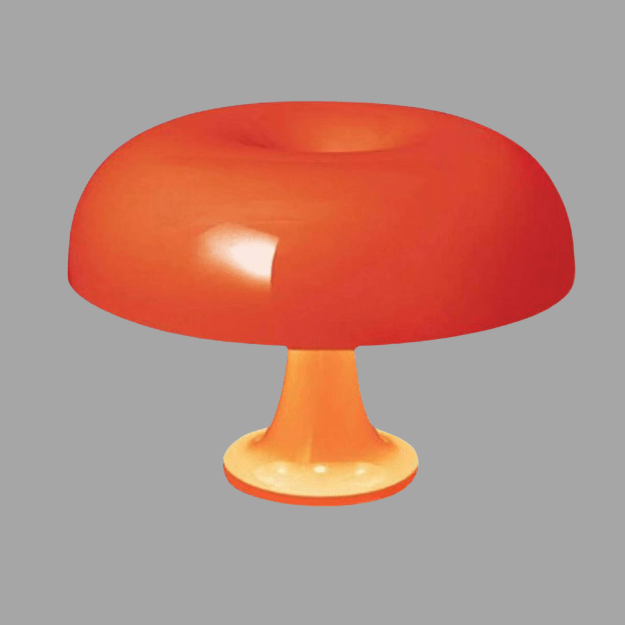 Minimalistyczna lampa stołowa w kształcie grzyba