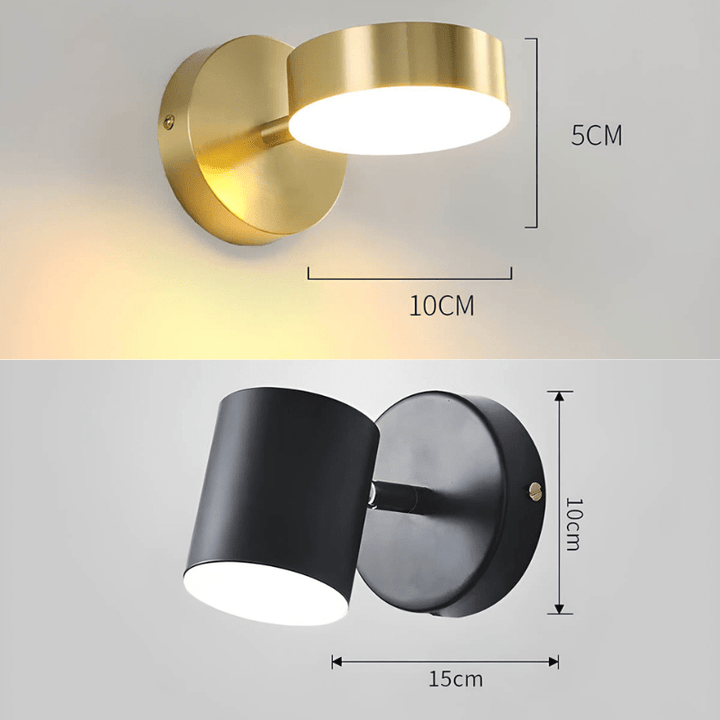 Skandynawskie mosiężne lampy LED na ścianę
