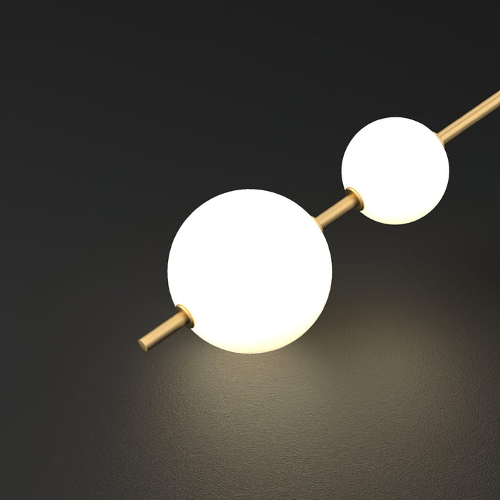 Pionowa Lampa Ścienna z Szklanym Kule