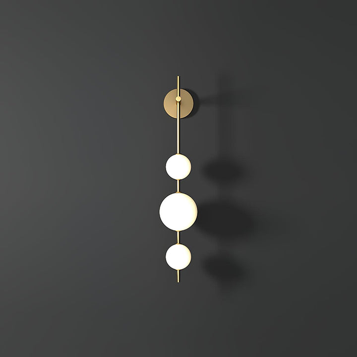 Pionowa Lampa Ścienna z Szklanym Kule