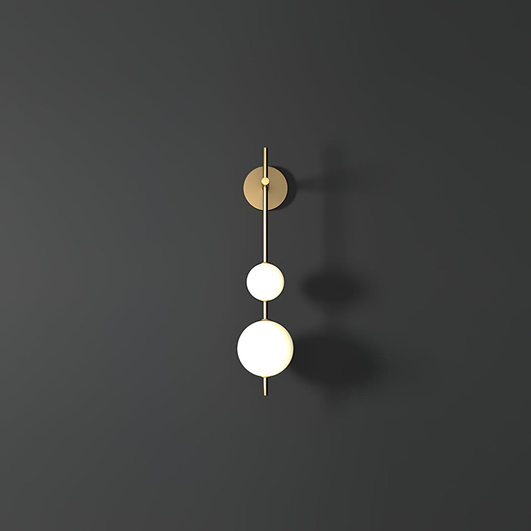 Pionowa Lampa Ścienna z Szklanym Kule