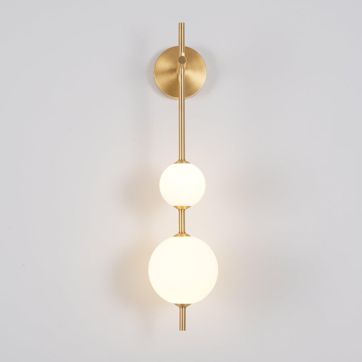 Pionowa Lampa Ścienna z Szklanym Kule