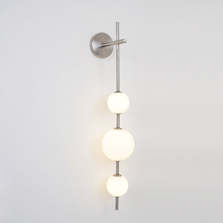 Pionowa Lampa Ścienna z Szklanym Kule