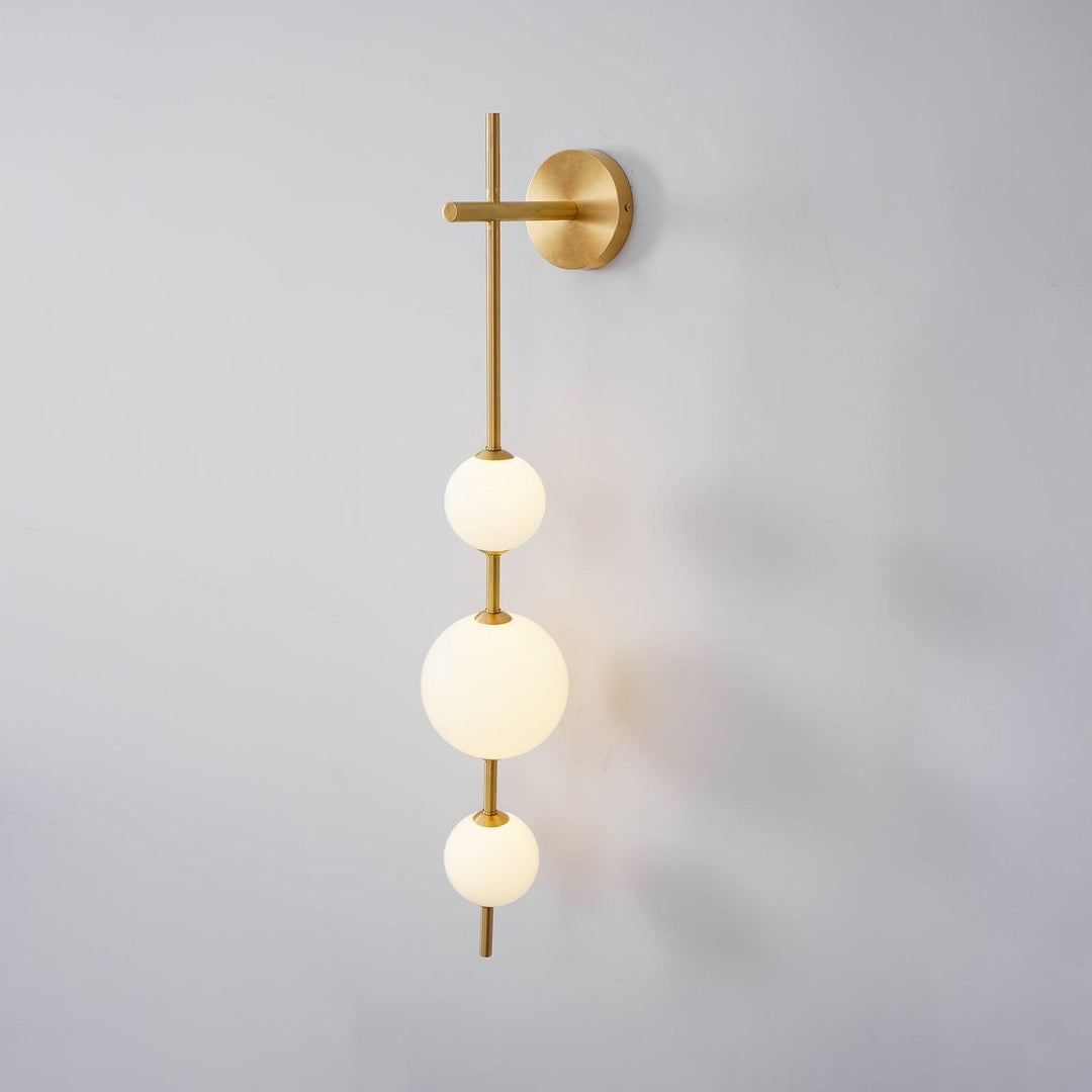 Pionowa Lampa Ścienna z Szklanym Kule