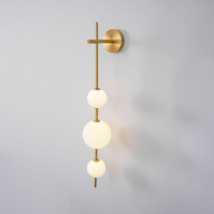 Pionowa Lampa Ścienna z Szklanym Kule