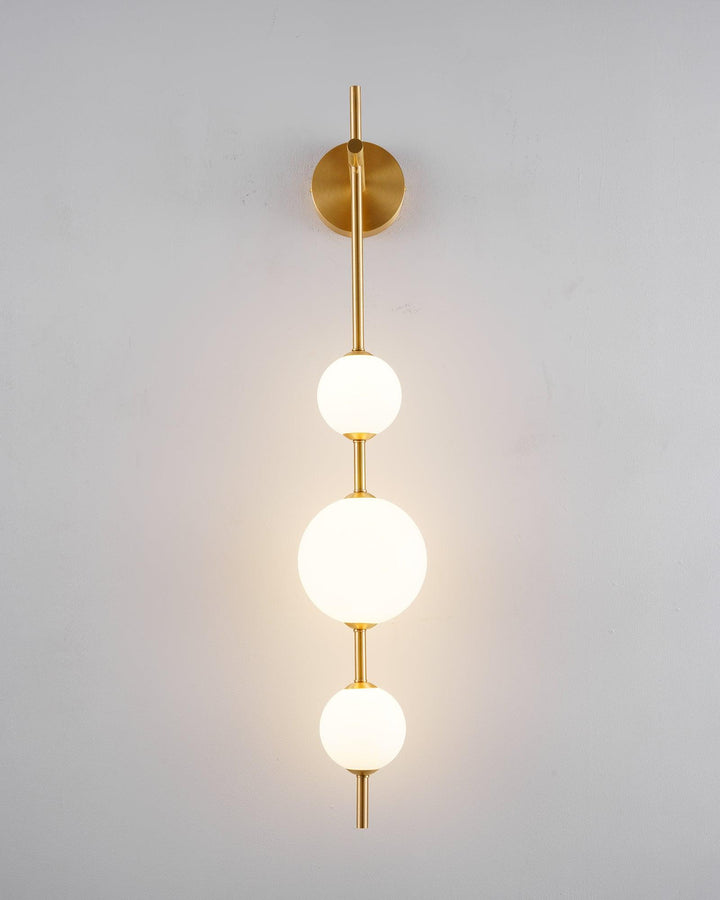 Pionowa Lampa Ścienna z Szklanym Kule