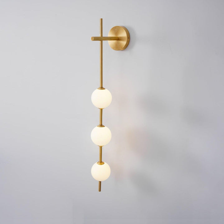 Pionowa Lampa Ścienna z Szklanym Kule