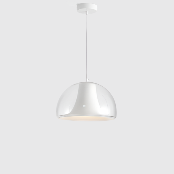 Półokrągła szklana lampa wisząca meduza