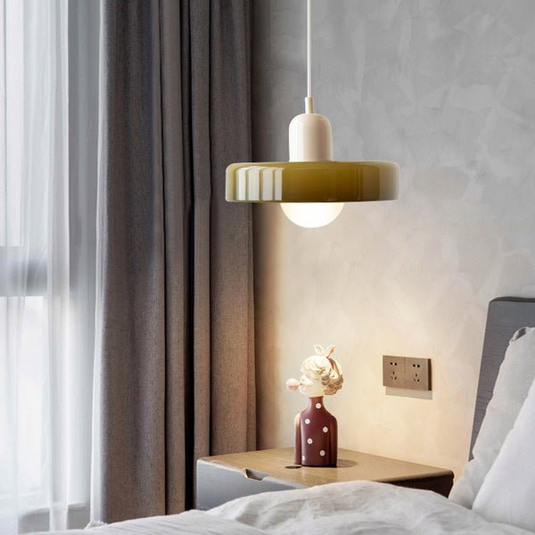 Lampa wisząca Bauhaus z kolorowego szkła