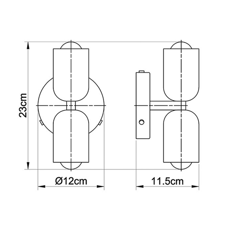 Elegancka lampa ścienna akrylowa up-down