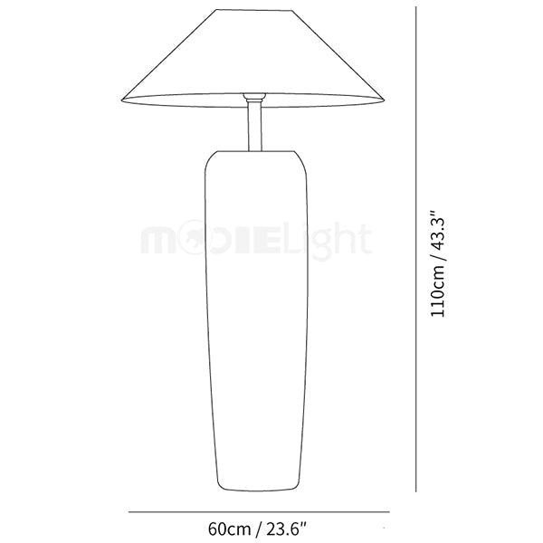 Zniszczona drewniana lampa podłogowa