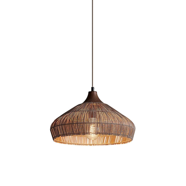 Lampa wisząca z rattanu