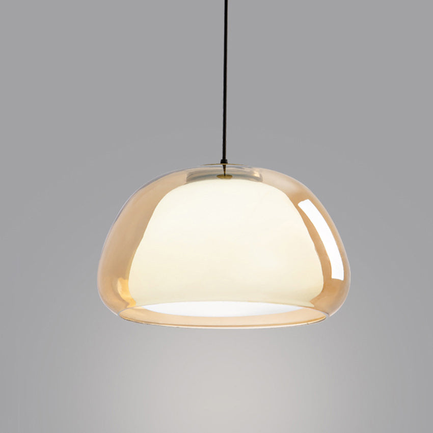 Nowoczesna lampa wisząca ze szkła mlecznego